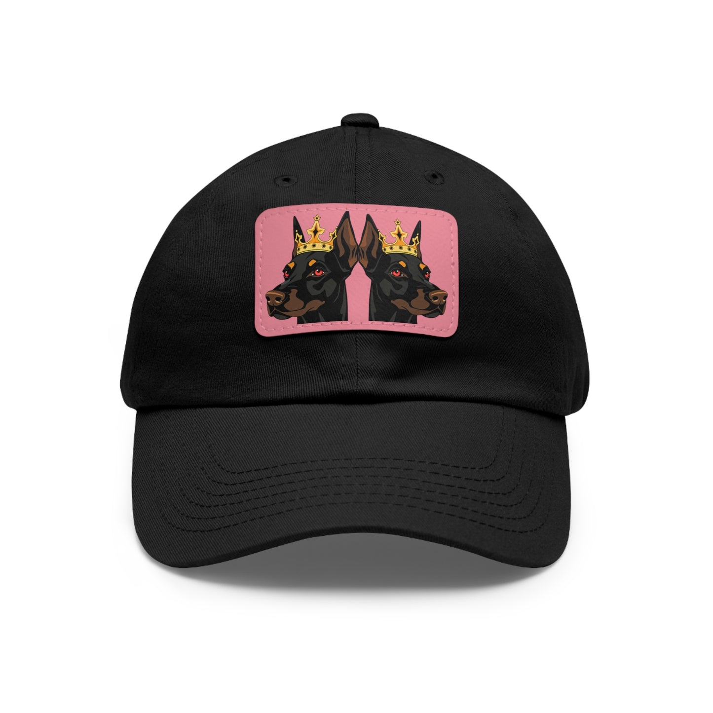 Crown 1 Dad Hat with Leather Patch (Rectangle)