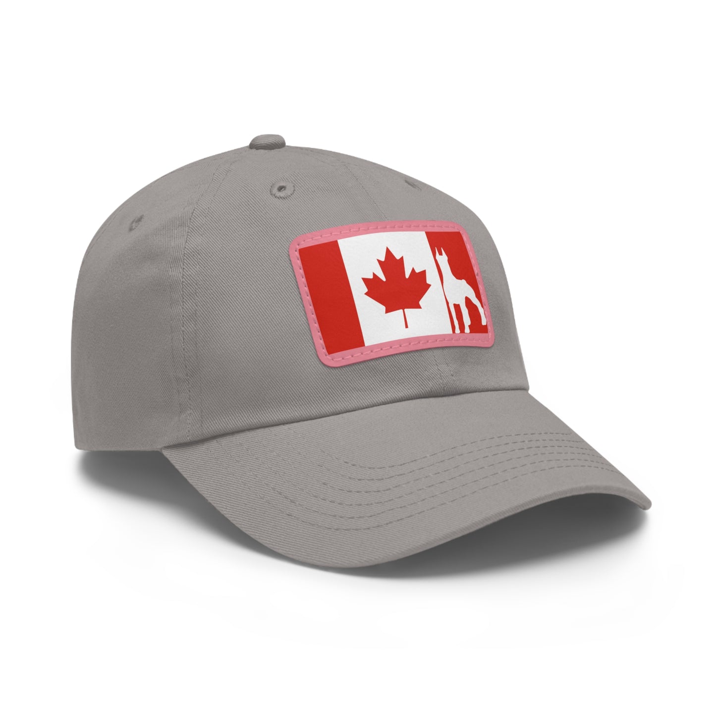 Doberman Protect Canada 2 Dad Hat with Leather Patch (Rectangle)