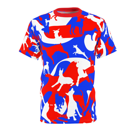 Doberman Camo 7 Unisex Cut & Sew Tee (AOP)