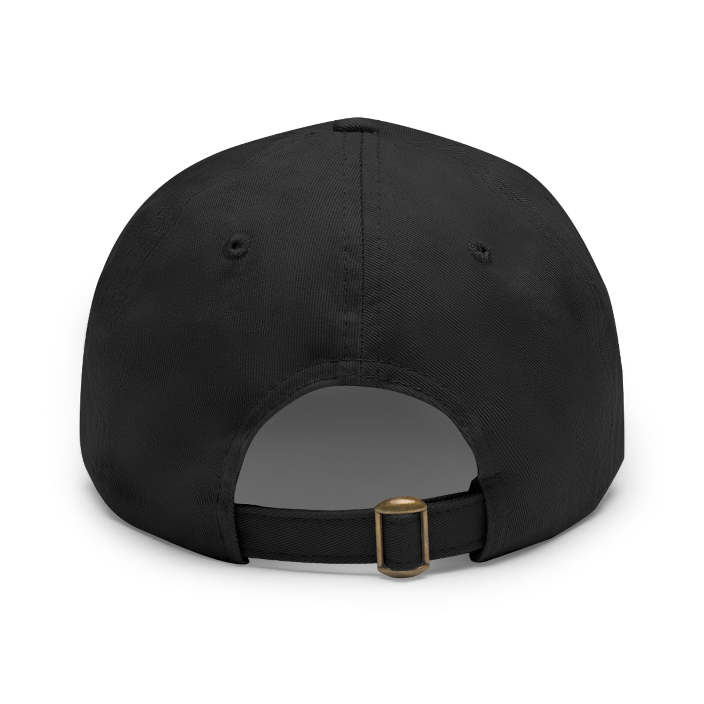 N 6 Dad Hat with Leather Patch (Round)