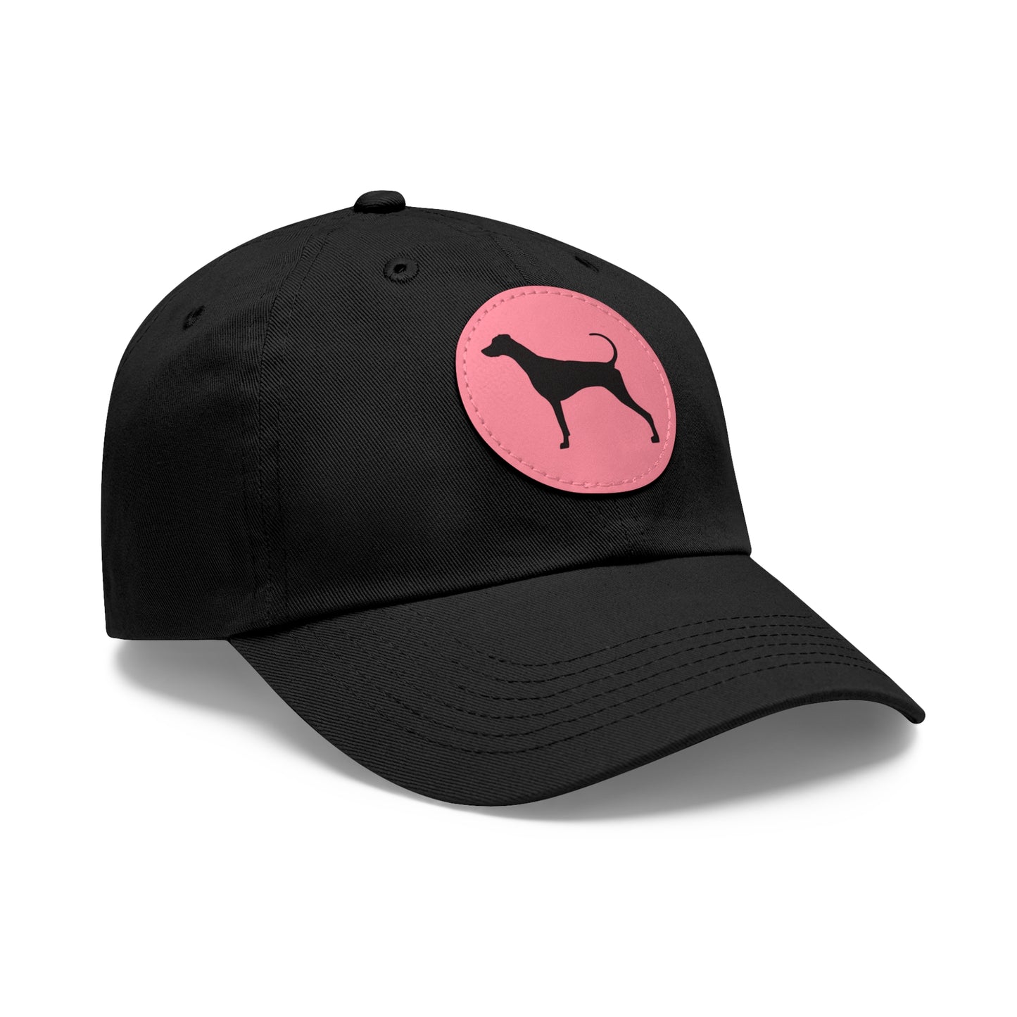 N 6 Dad Hat with Leather Patch (Round)