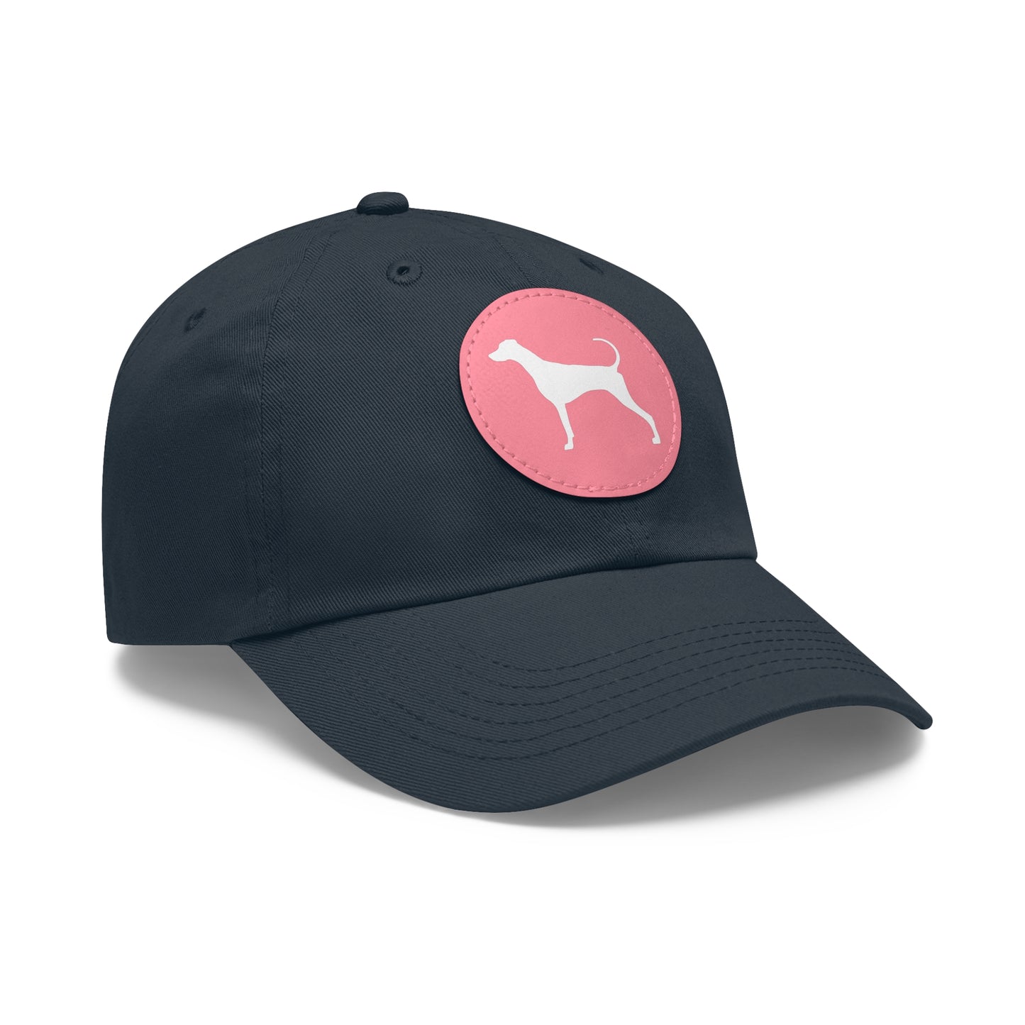 N 8 Dad Hat with Leather Patch (Round)