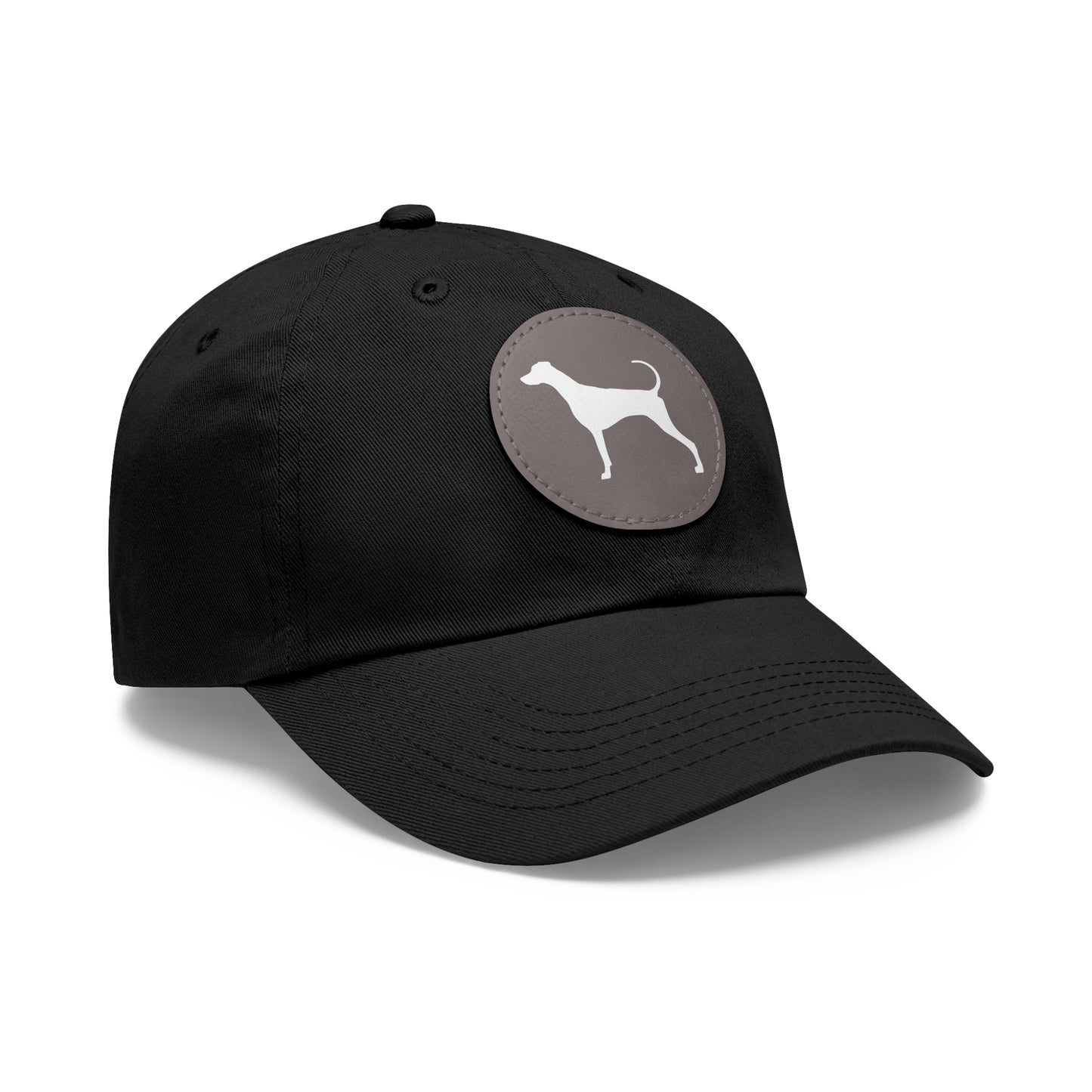 N 8 Dad Hat with Leather Patch (Round)