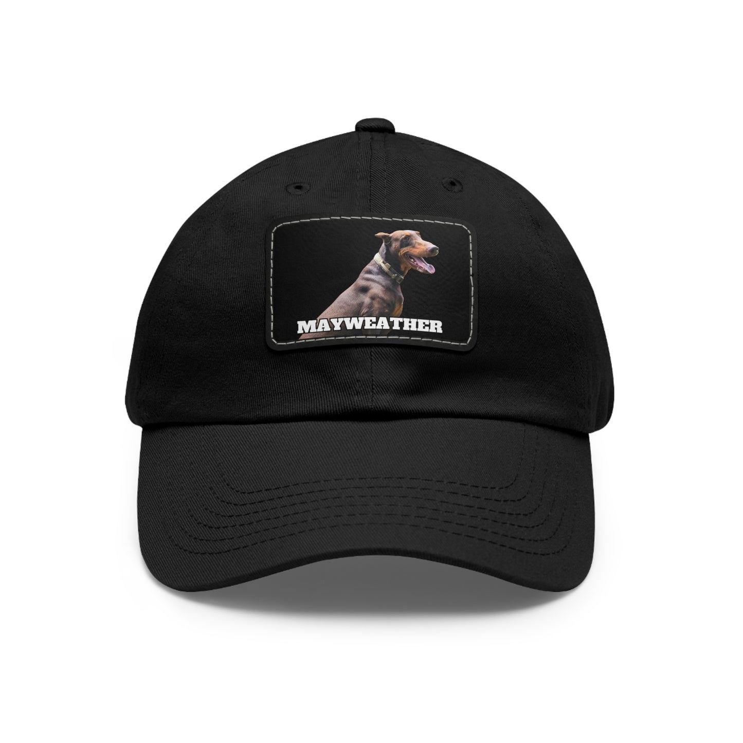 Custom Dad Hat with Leather Patch (Rectangle)