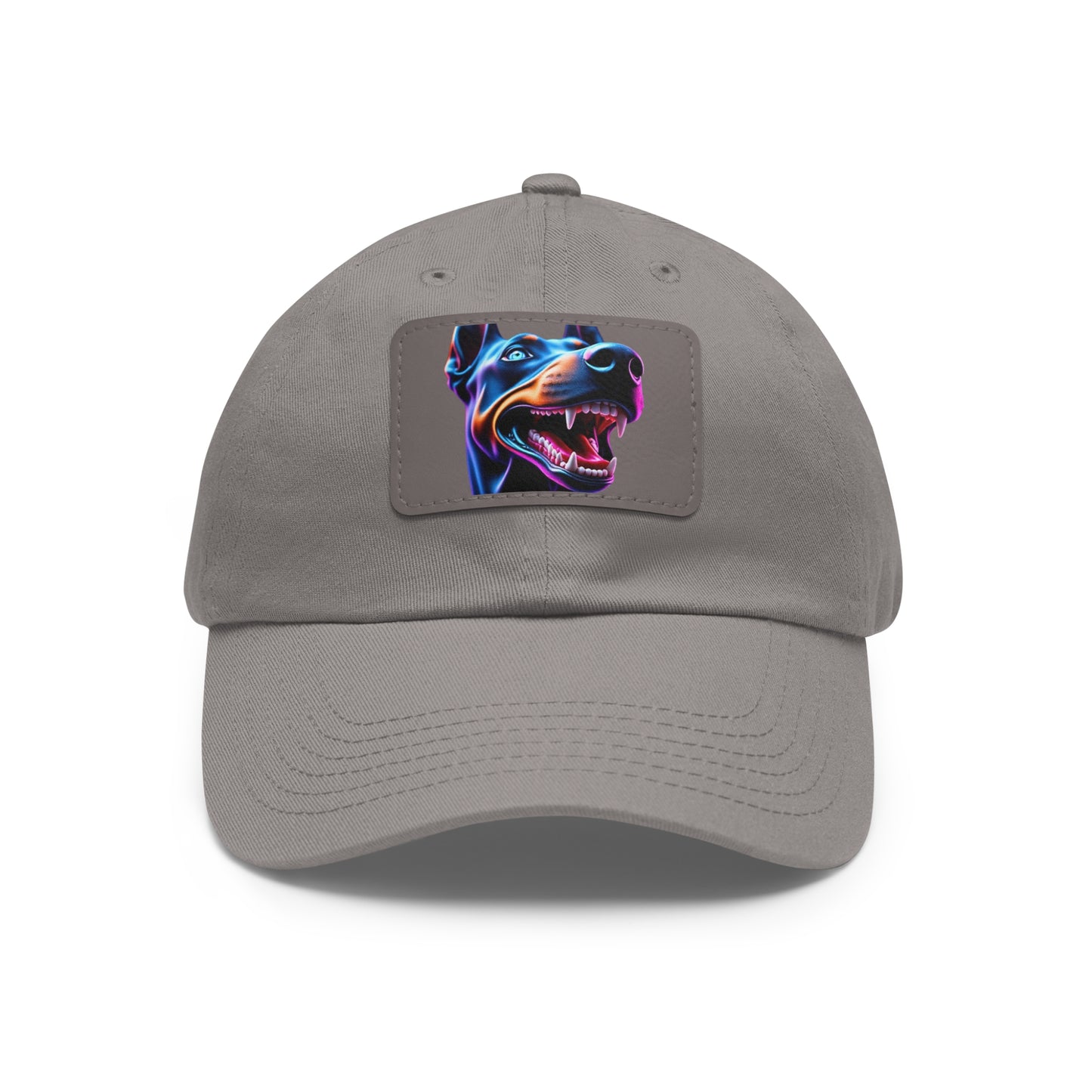Smiles 1 Dad Hat with Leather Patch (Rectangle)