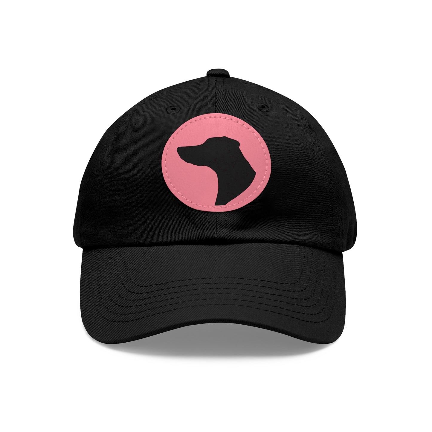 N 7 Dad Hat with Leather Patch (Round)