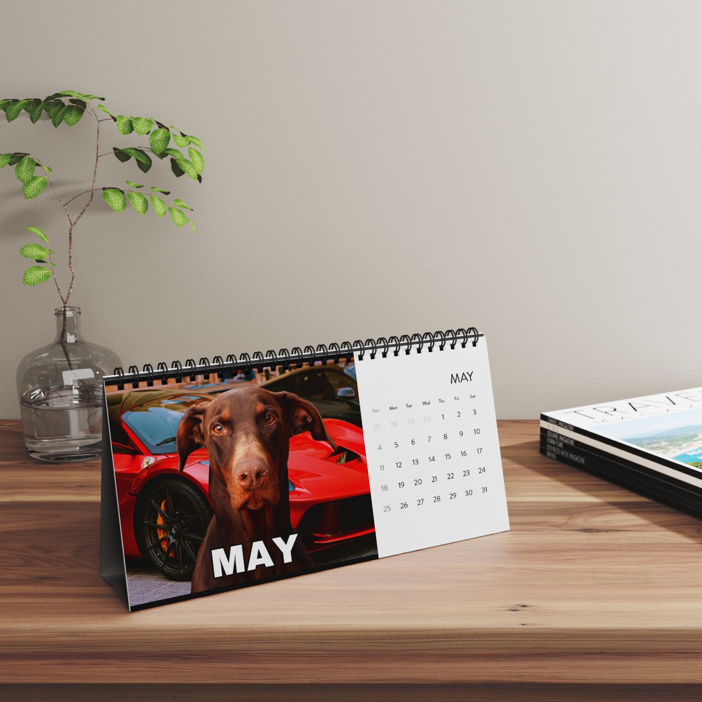 Custom 13 Image Desktop Calendar (2025 grid)