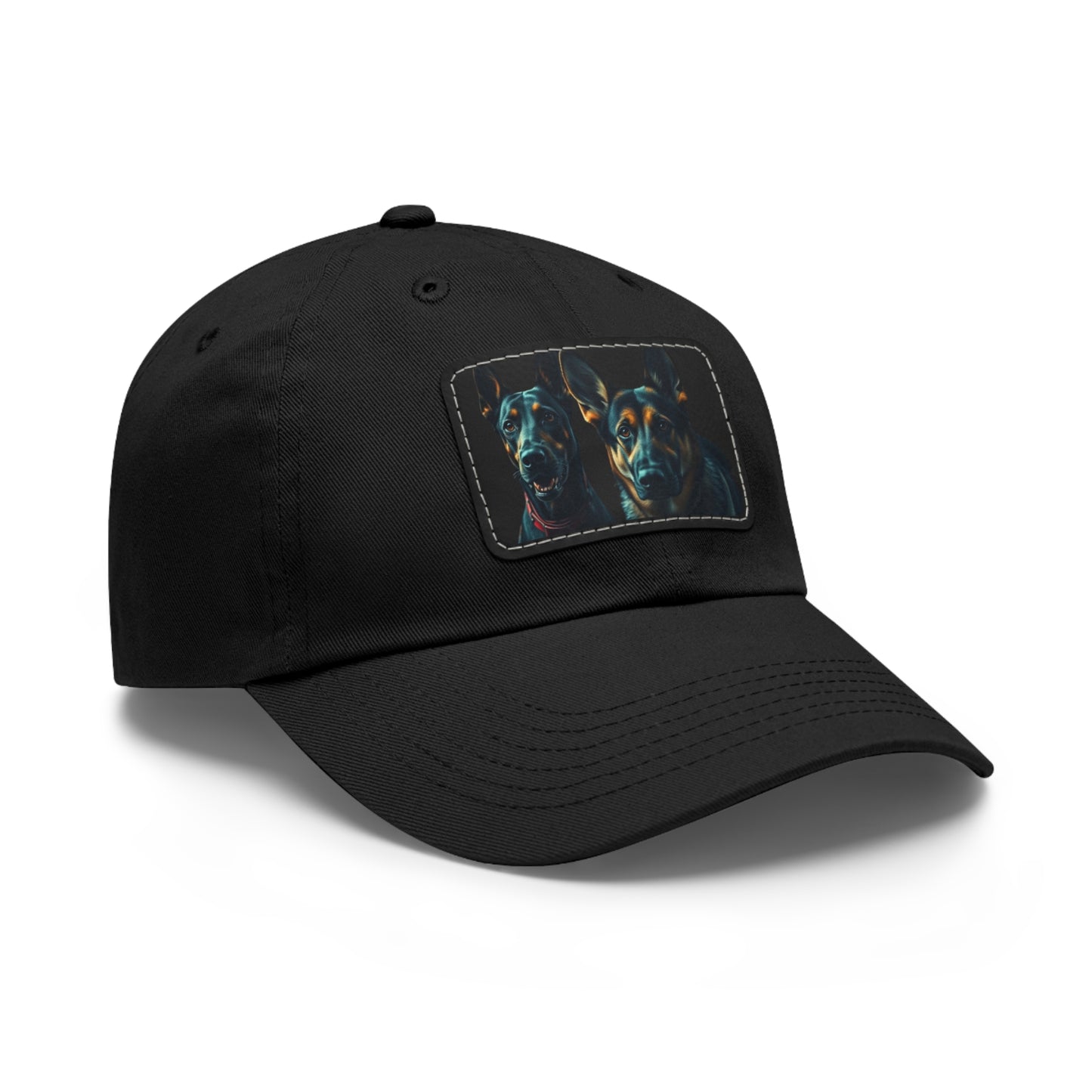 Dynamic Duo Dad Hat with Leather Patch (Rectangle)