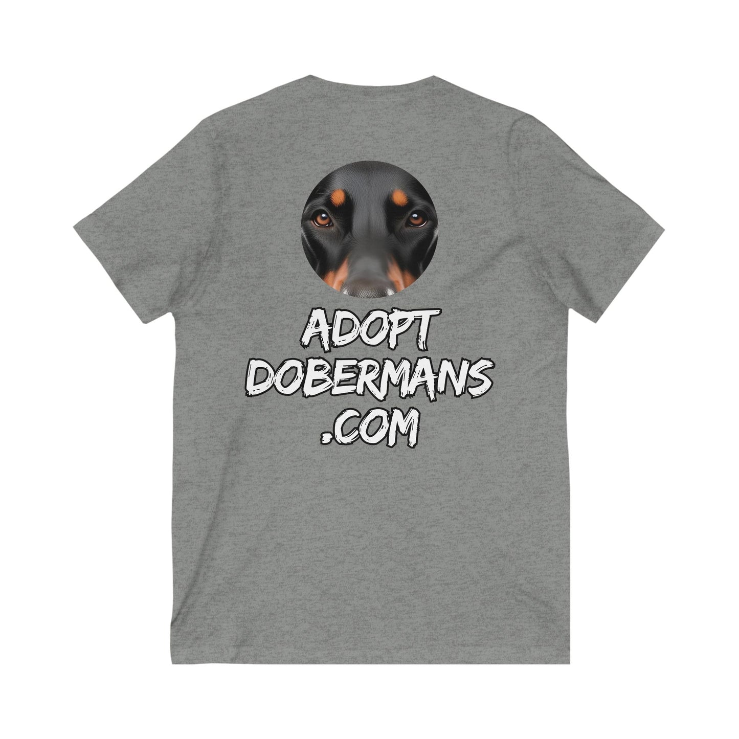Adopt 1 Private Label Unisex Jersey Short Sleeve V-Neck Tee