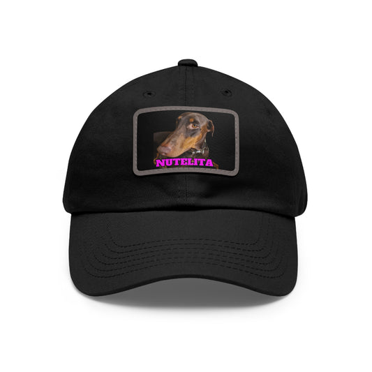 Custom Picture & Text Dad Hat with Leather Patch (Rectangle)