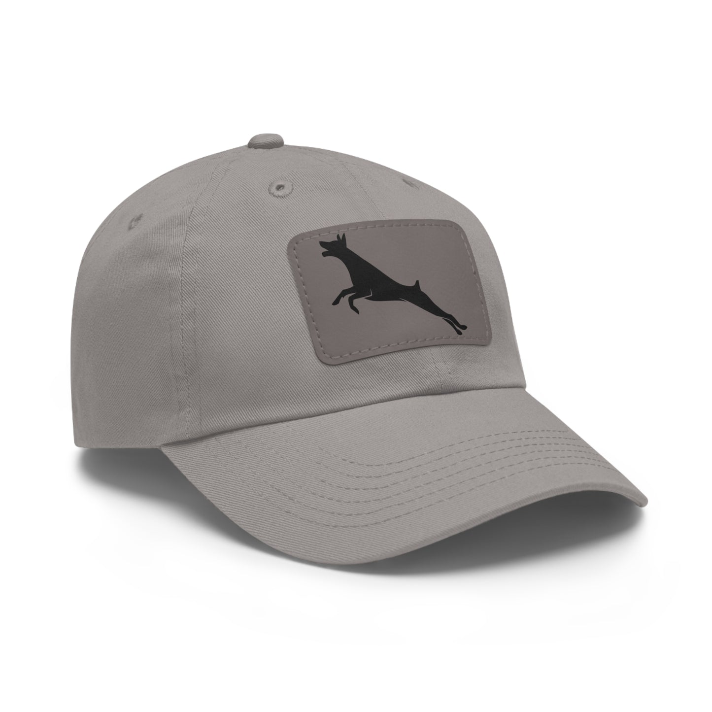 Run 2 Dad Hat with Leather Patch (Rectangle)