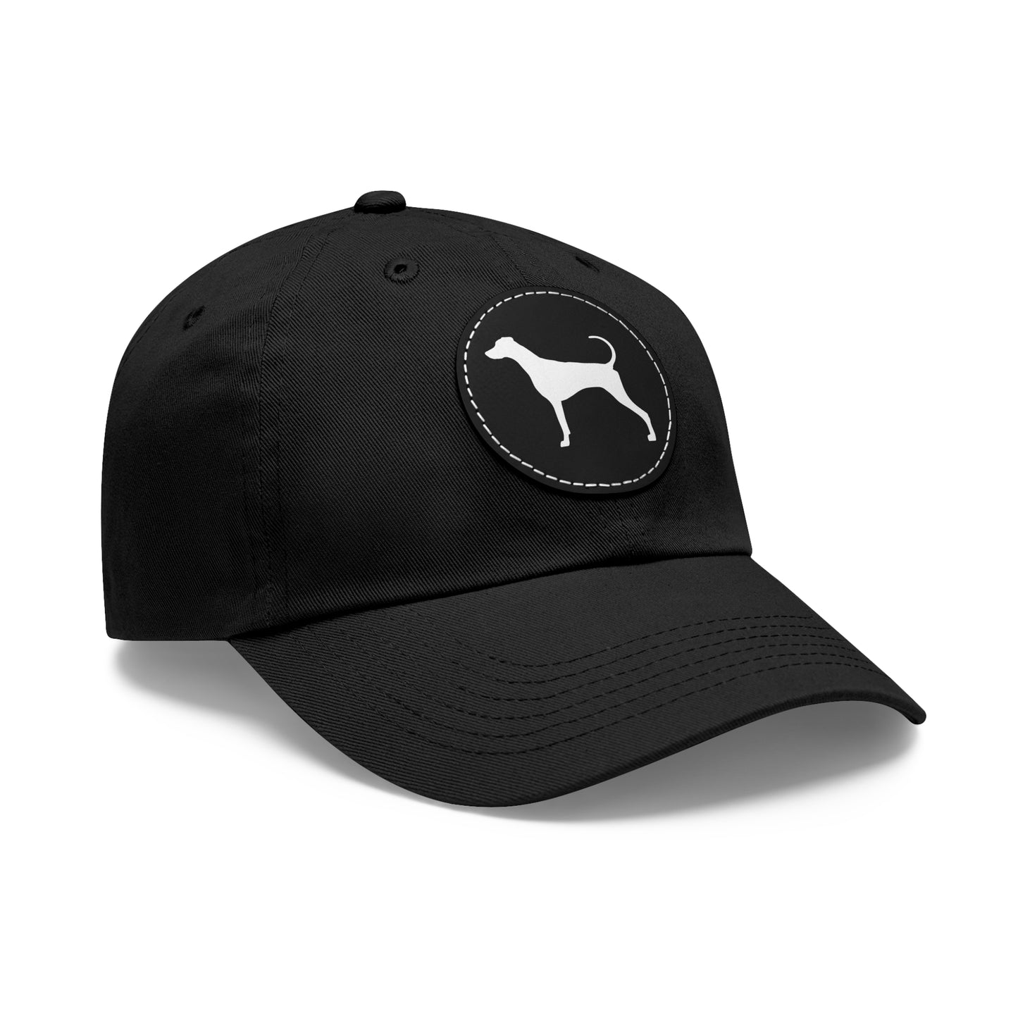 N 8 Dad Hat with Leather Patch (Round)