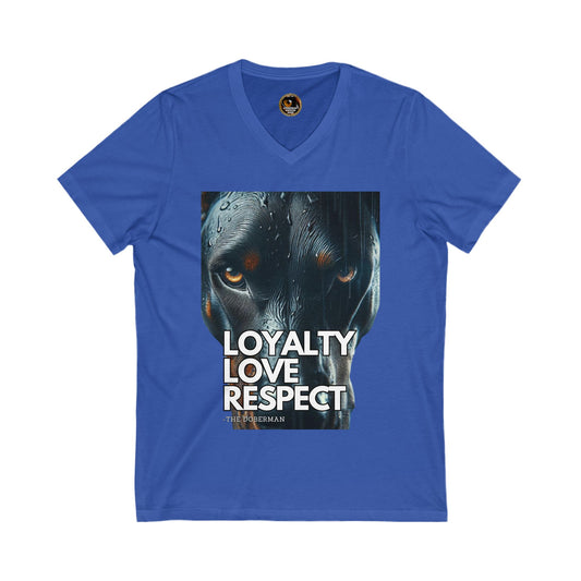 DTT 6 Private Label Unisex Jersey Short Sleeve V-Neck Tee