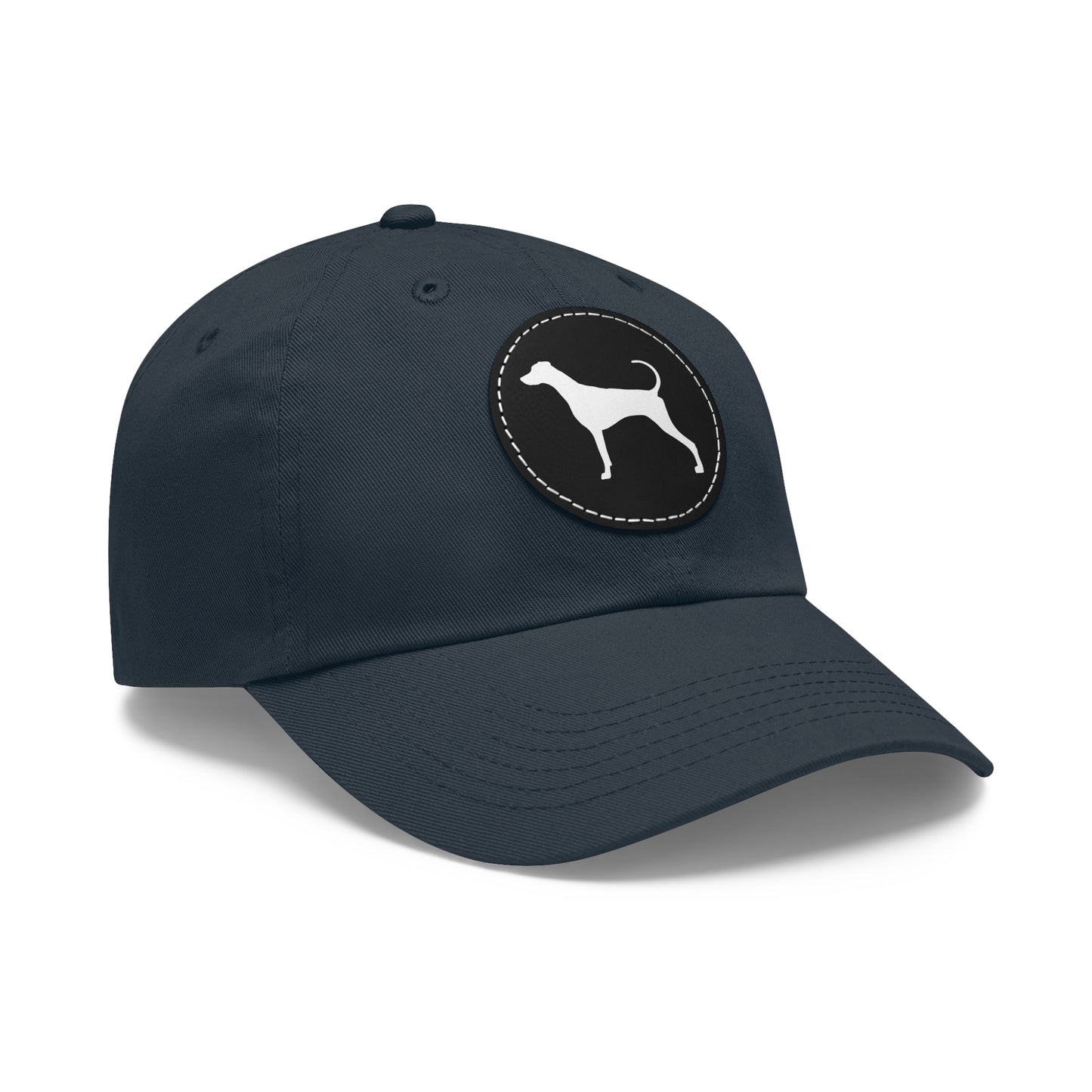 N 8 Dad Hat with Leather Patch (Round)