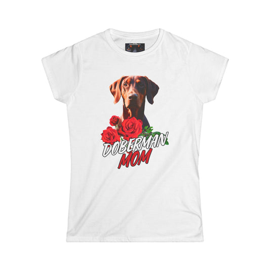 Doberman Mom 3 Women's Softstyle Tee