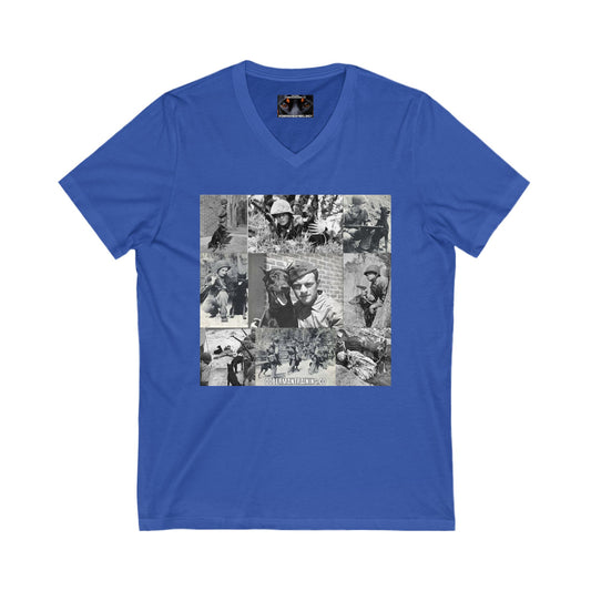 Group 2 Private Label Unisex Jersey Short Sleeve V-Neck Tee