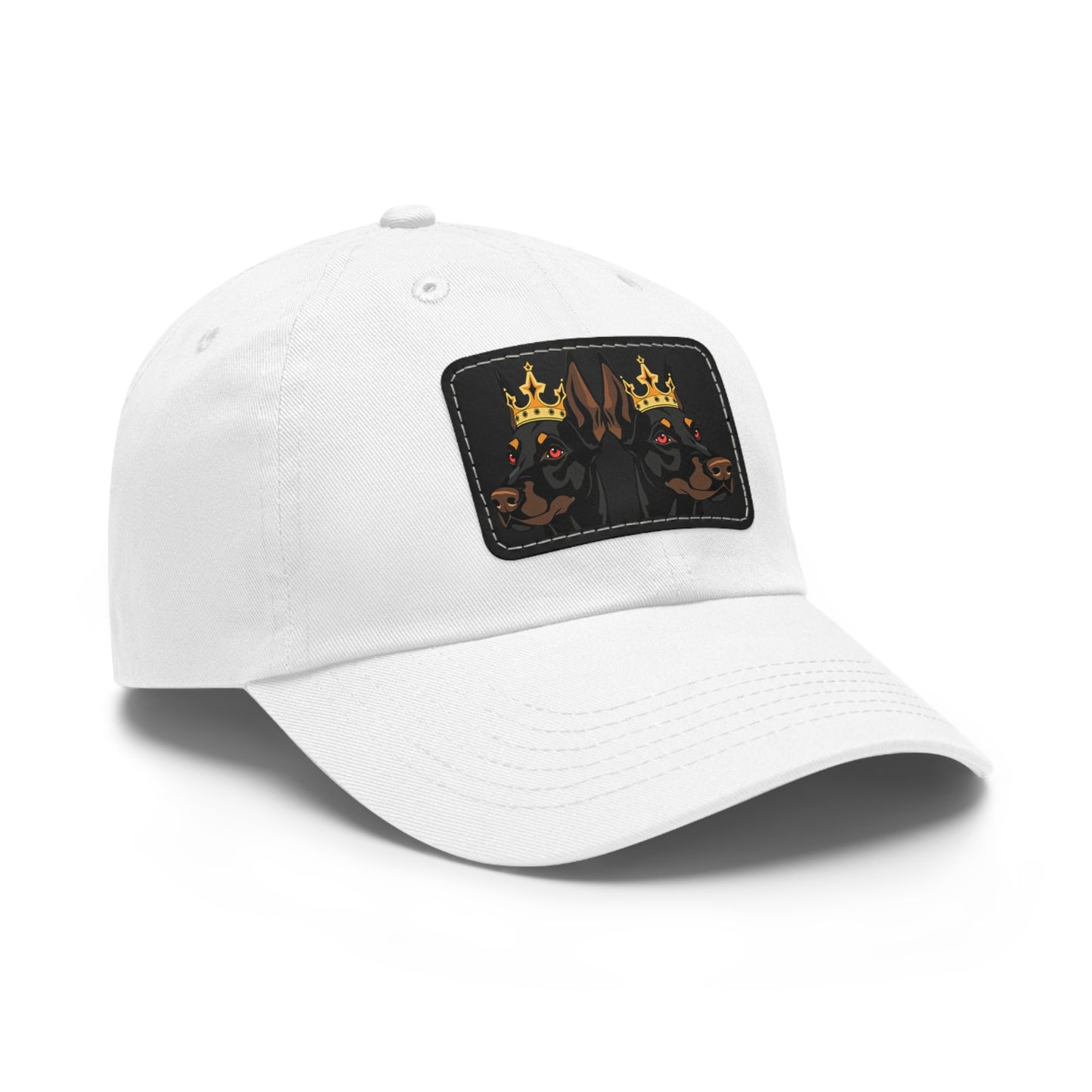 Crown 1 Dad Hat with Leather Patch (Rectangle)