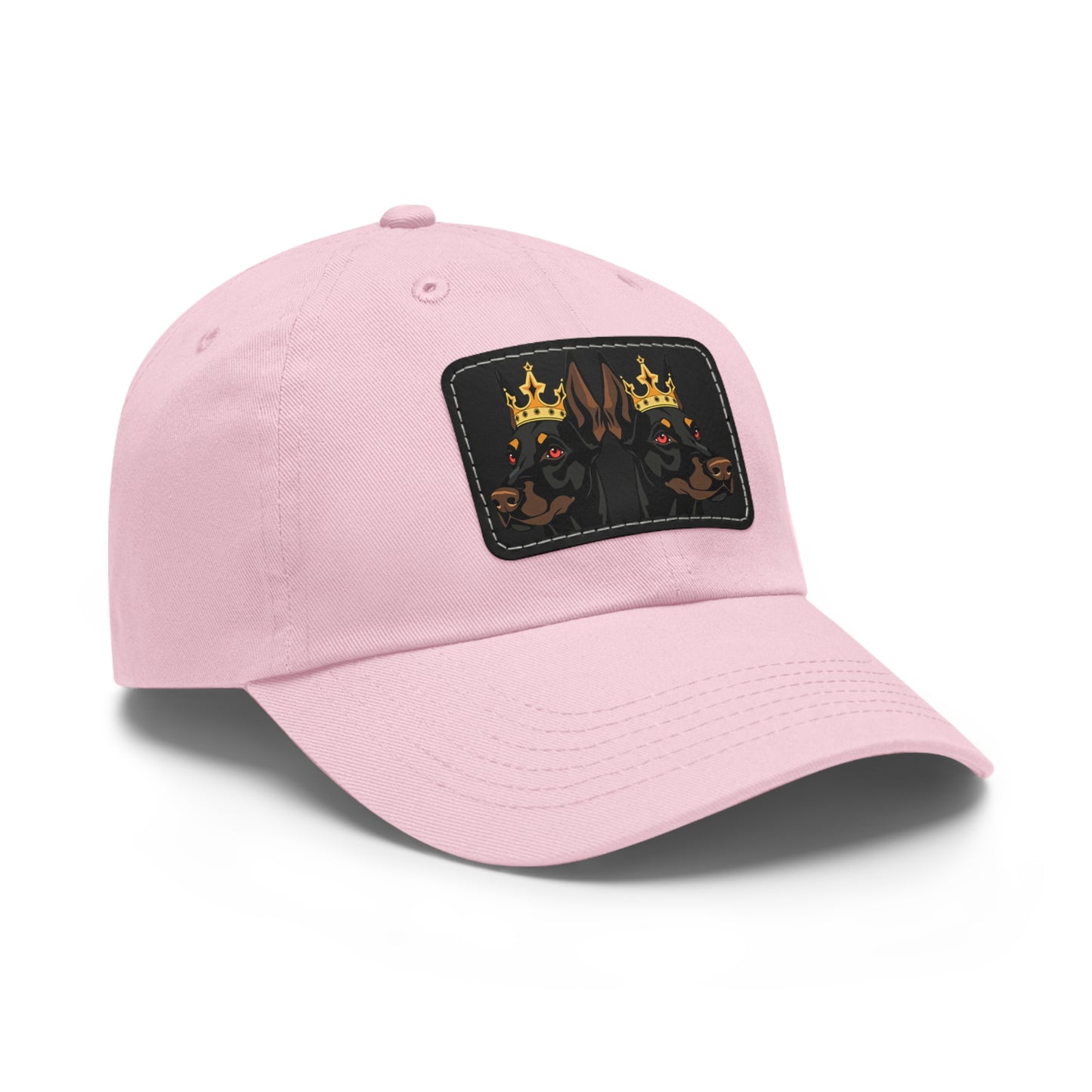 Crown 1 Dad Hat with Leather Patch (Rectangle)