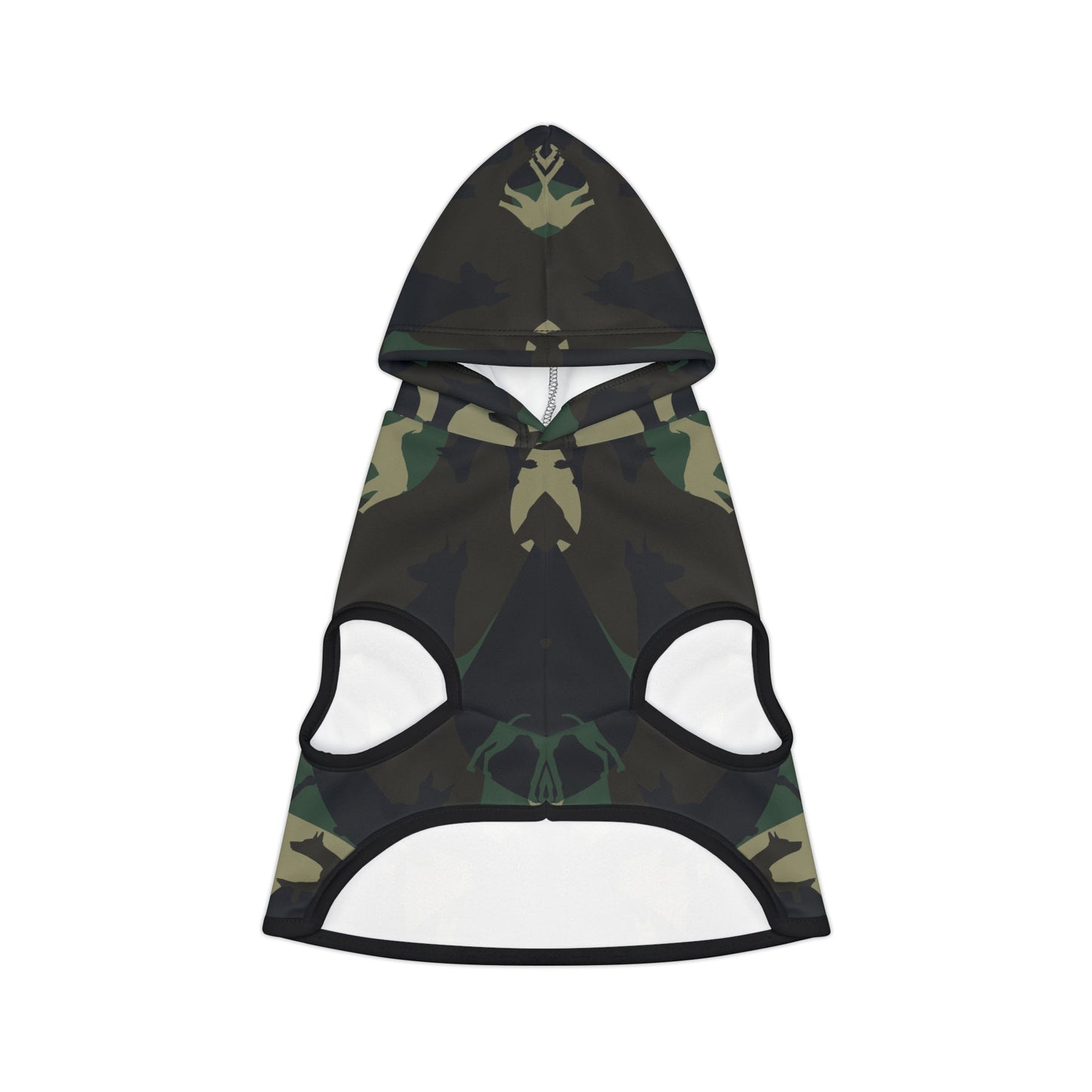 Woodland Camo Pattern Doberman Puppy Hoodie