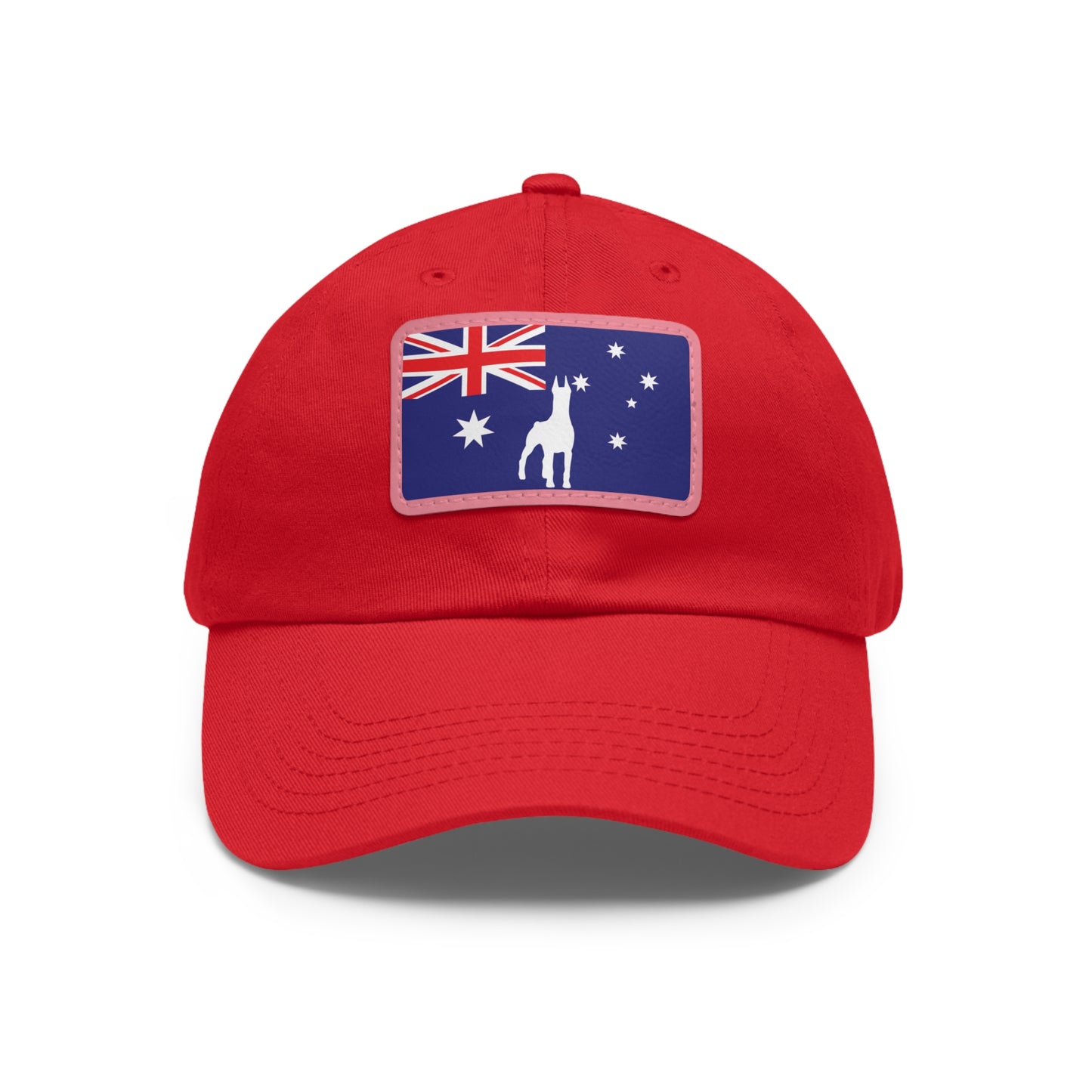 Doberman Australia Protect 1 Dad Hat with Leather Patch (Rectangle)