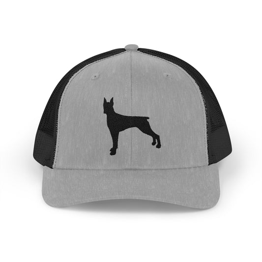 Doberman 1 Silhouette Snapback Trucker Cap