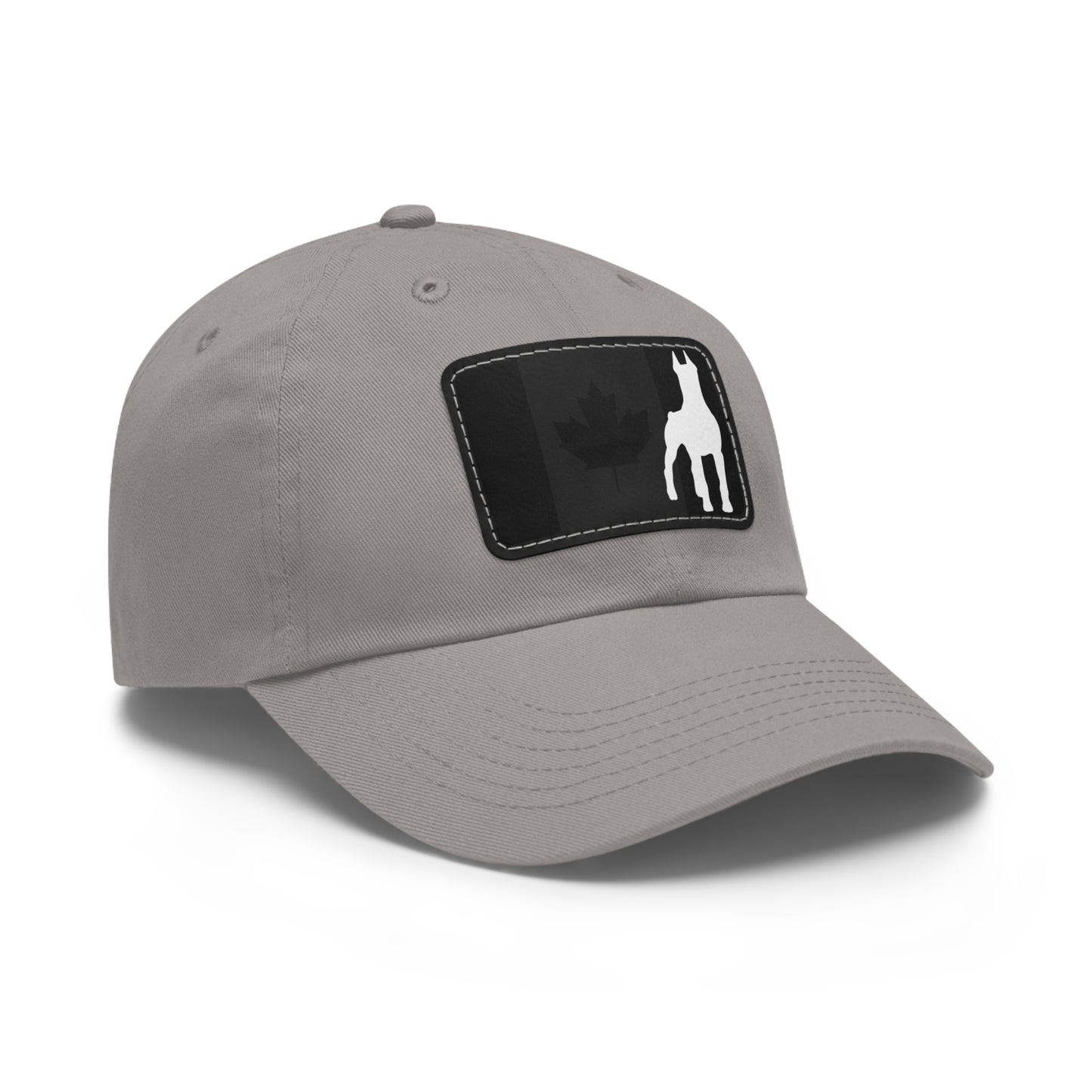 Doberman Protect Canada 1 Dad Hat with Leather Patch (Rectangle)