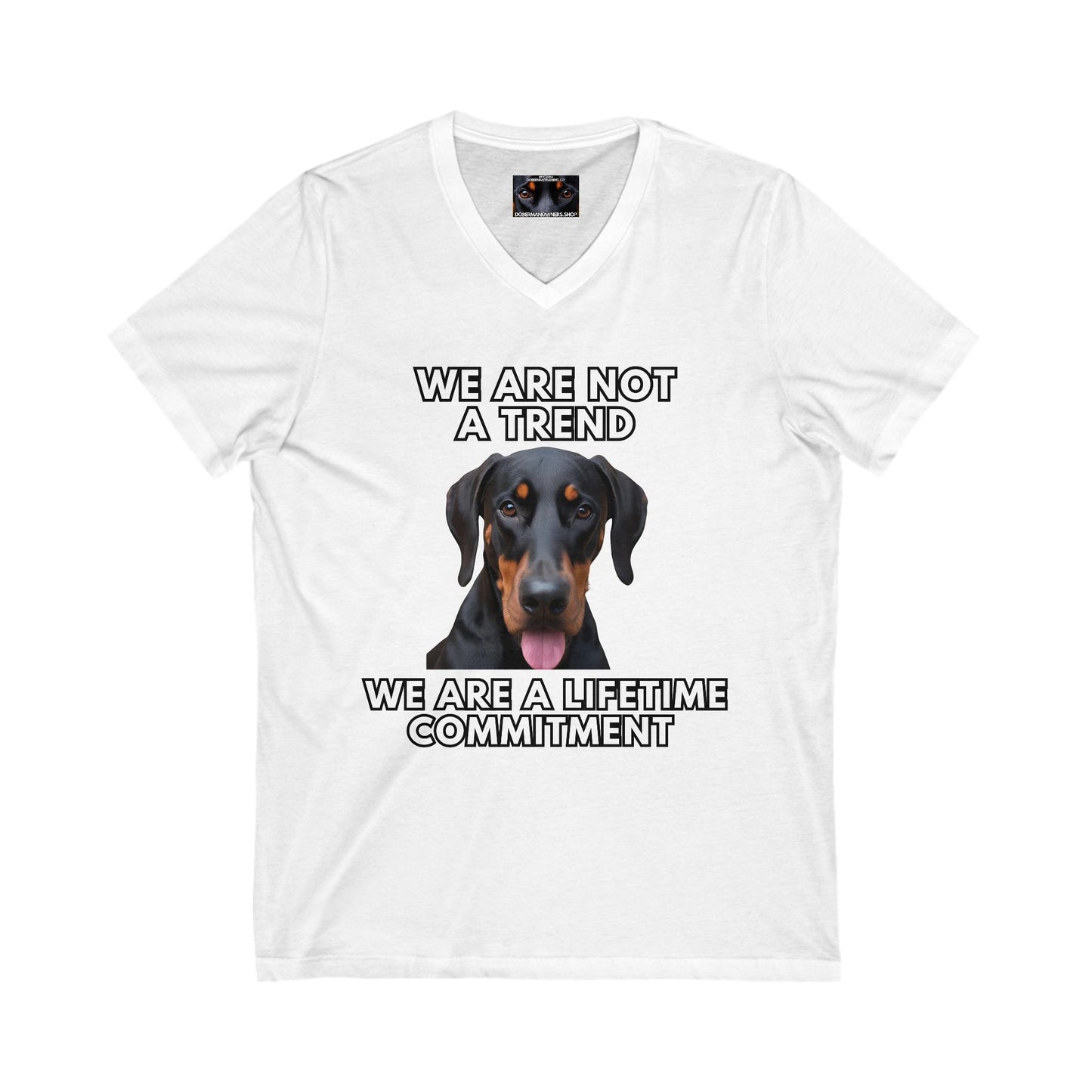 Adopt 10 Private Label Unisex Jersey Short Sleeve V-Neck Tee
