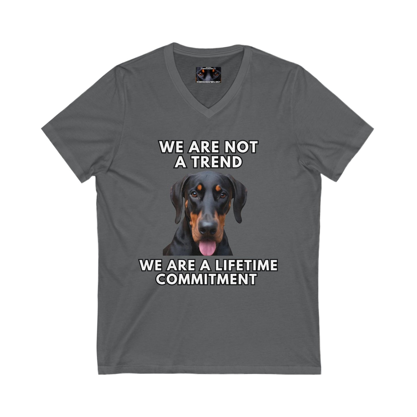 Adopt 10 Private Label Unisex Jersey Short Sleeve V-Neck Tee