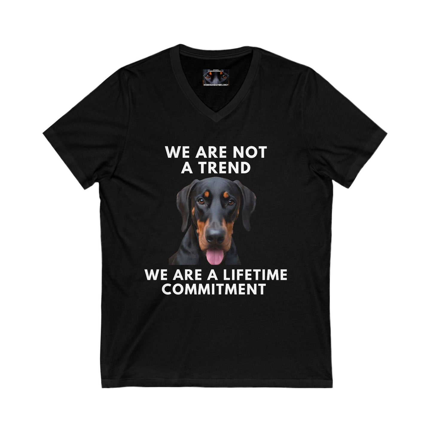 Adopt 10 Private Label Unisex Jersey Short Sleeve V-Neck Tee