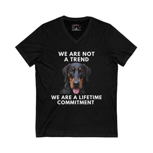Adopt 10 Private Label Unisex Jersey Short Sleeve V-Neck Tee