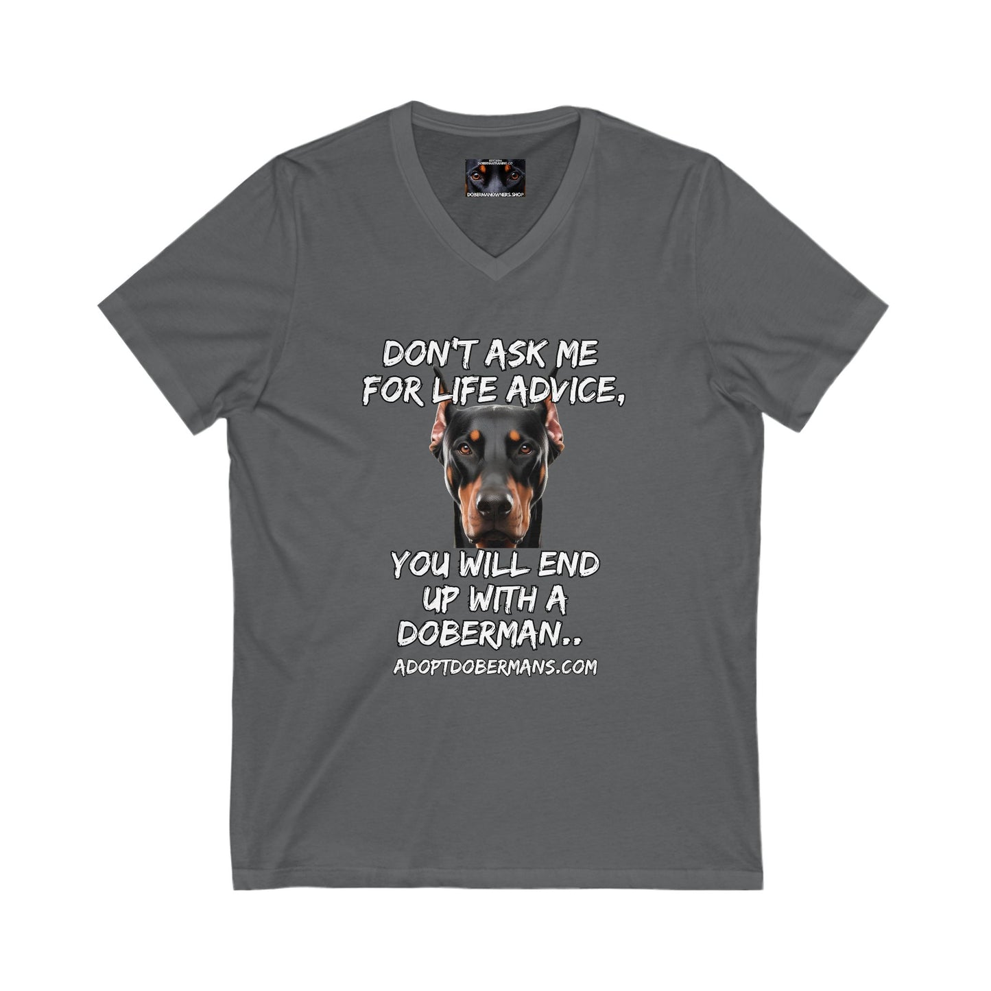 Adopt 2 Private Label Unisex Jersey Short Sleeve V-Neck Tee