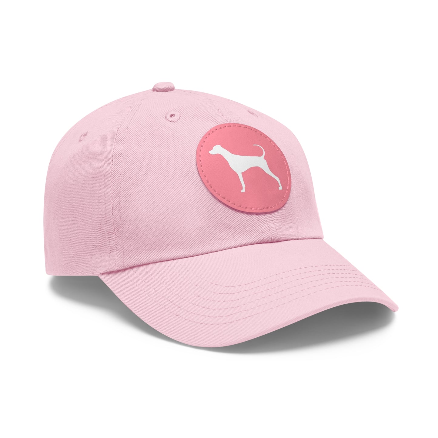 N 8 Dad Hat with Leather Patch (Round)