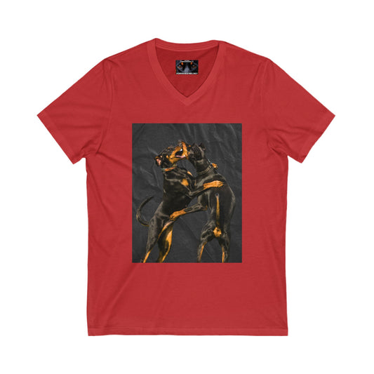 The Dance Private Label Unisex Jersey Short Sleeve V-Neck Tee