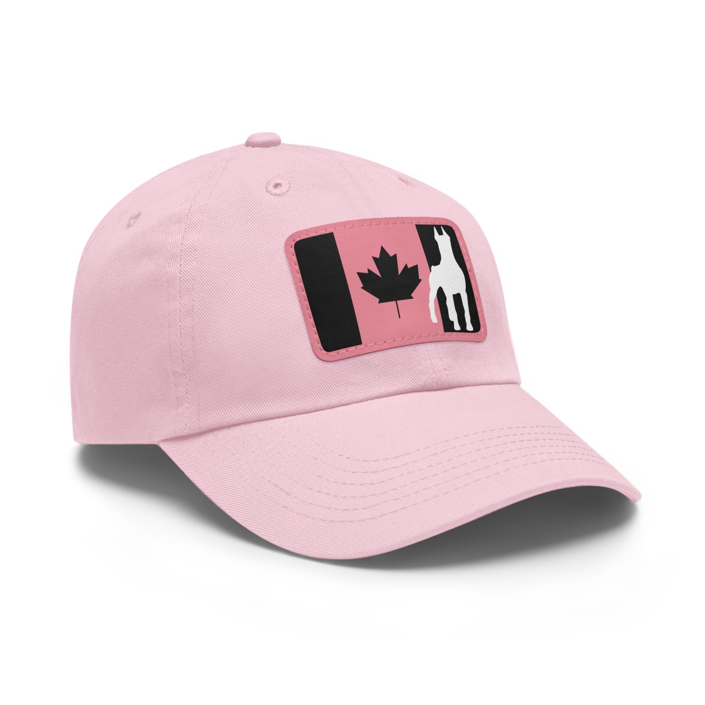 Doberman Protect Canada 1 Dad Hat with Leather Patch (Rectangle)