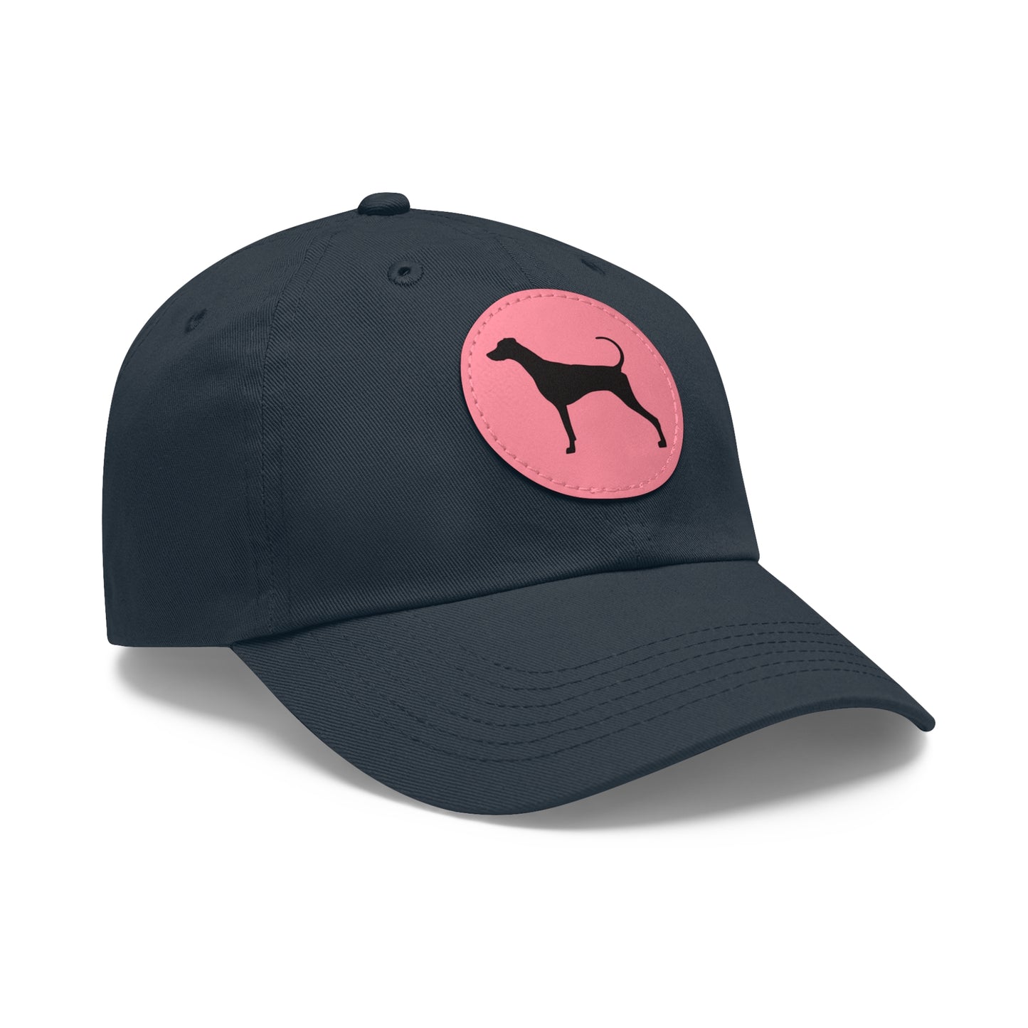 N 6 Dad Hat with Leather Patch (Round)