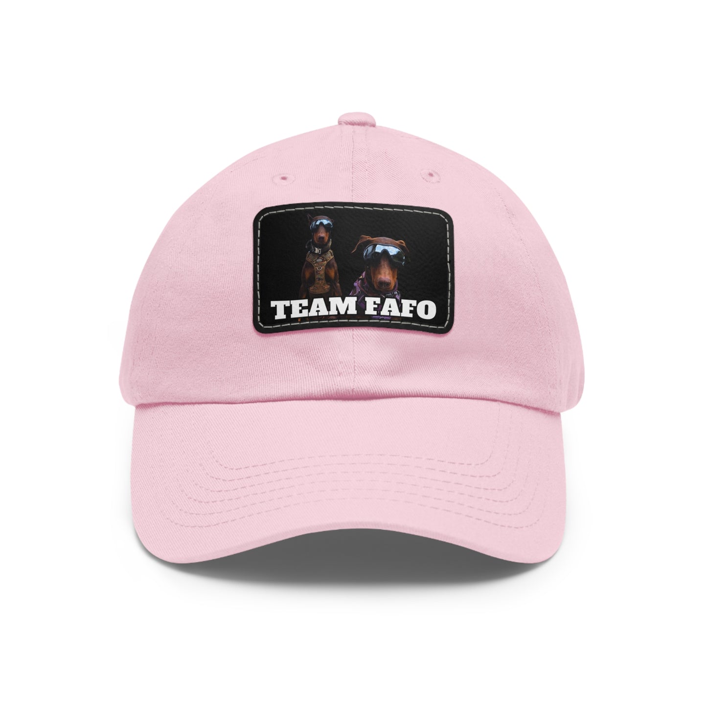 Custom Picture & Text Dad Hat with Leather Patch (Rectangle)