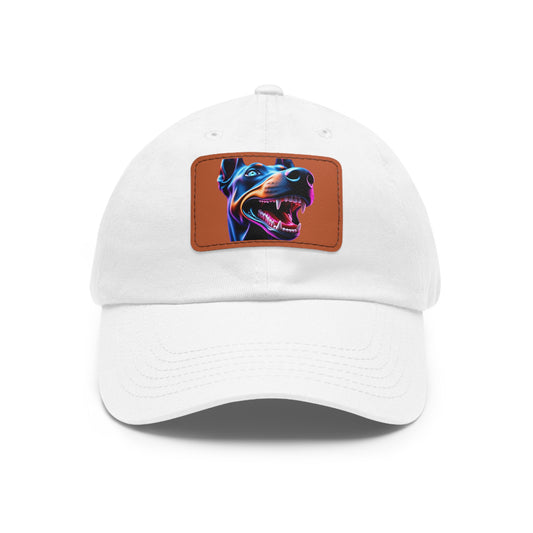 Smiles 1 Dad Hat with Leather Patch (Rectangle)