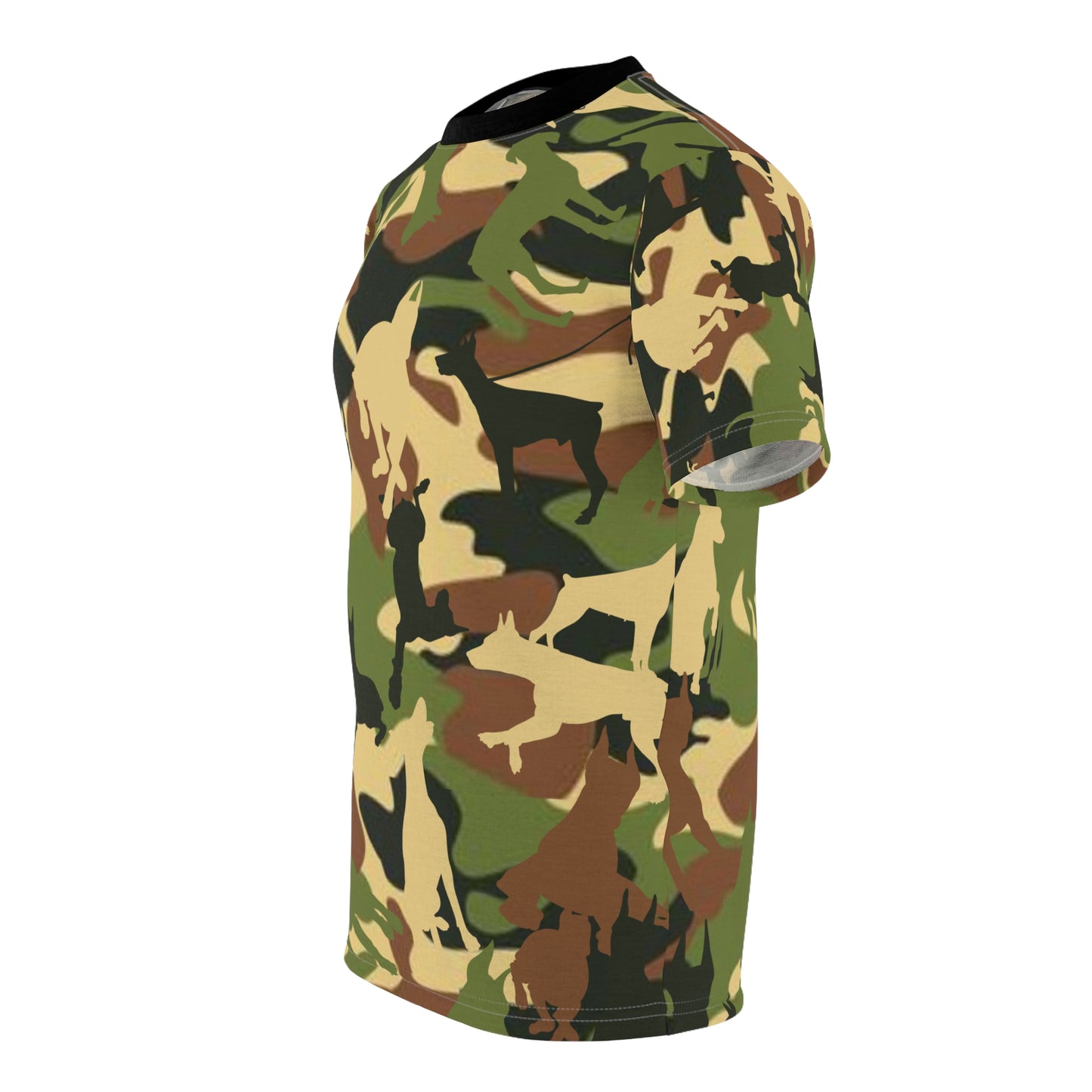 Doberman Camo 3 Unisex Cut & Sew Tee (AOP)