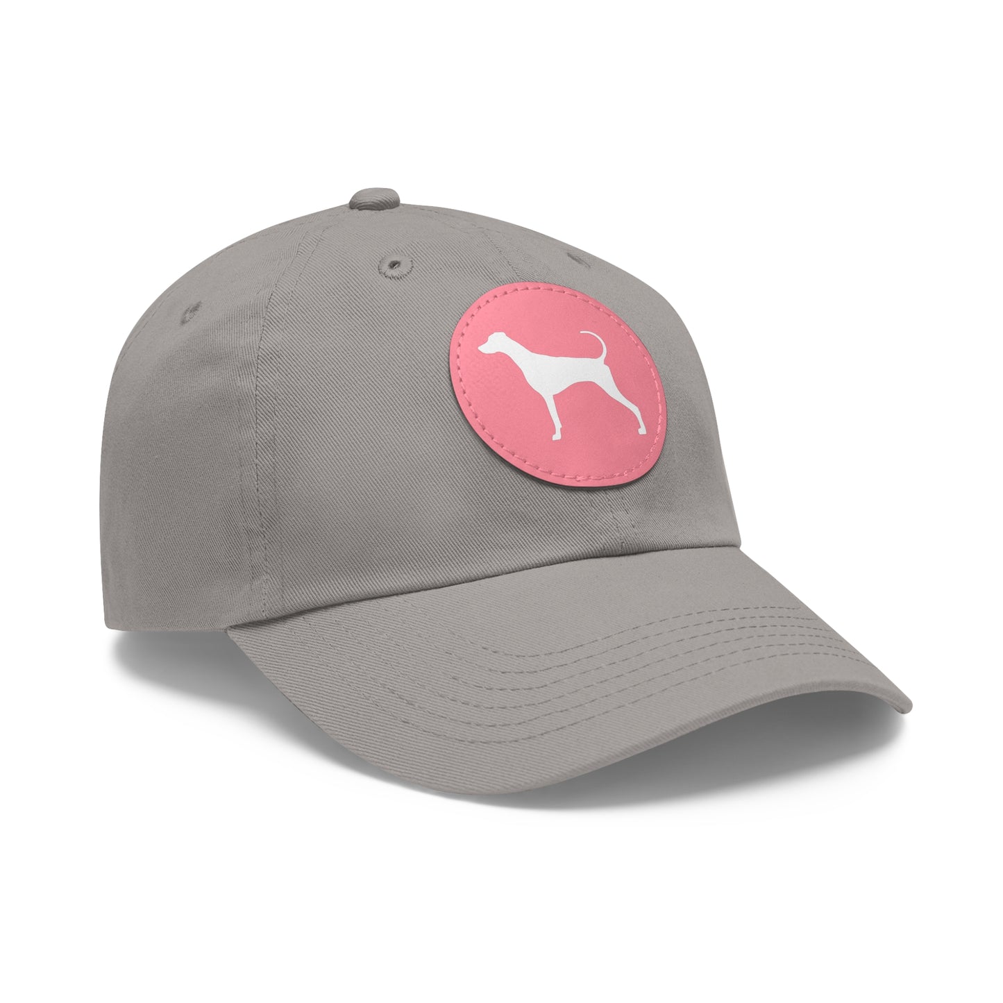 N 8 Dad Hat with Leather Patch (Round)