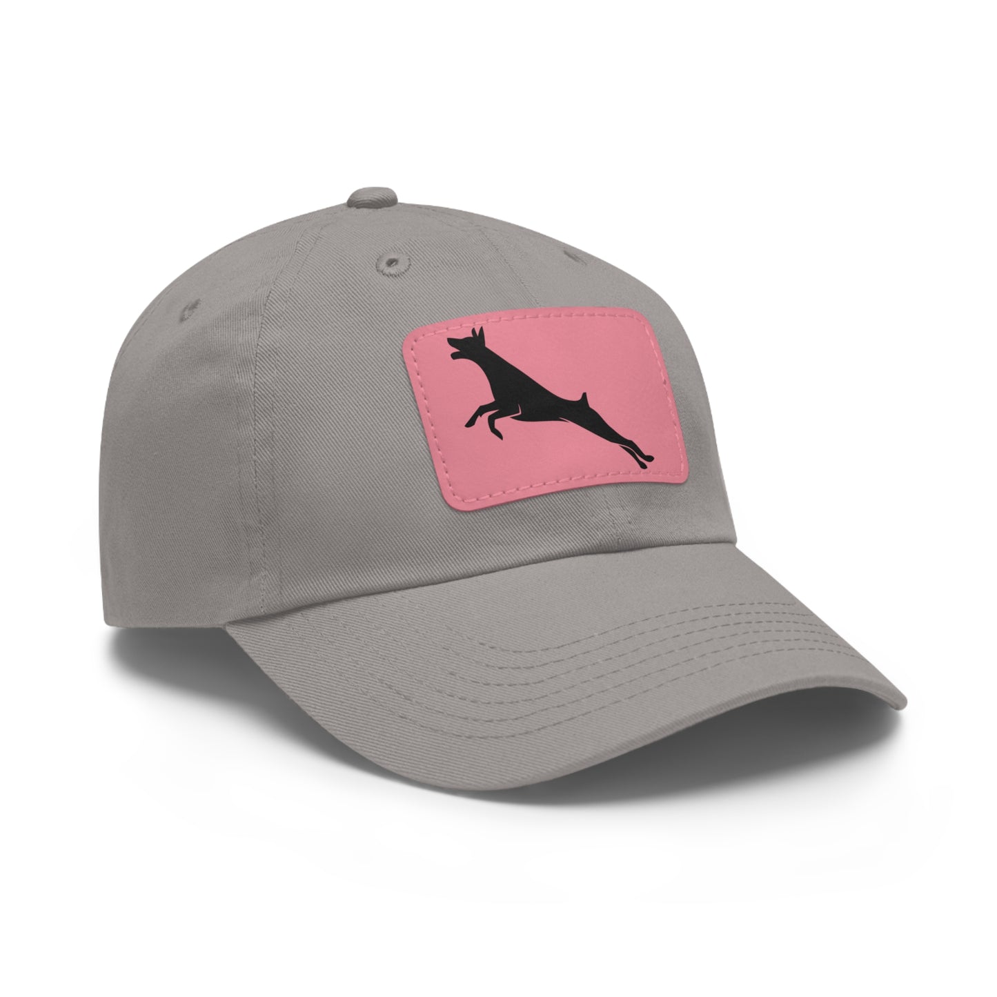 Run 2 Dad Hat with Leather Patch (Rectangle)