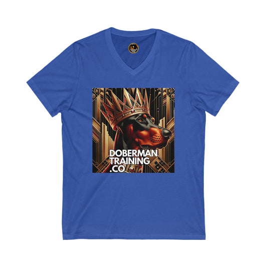 Crown 1 Unisex Jersey Short Sleeve V-Neck Tee