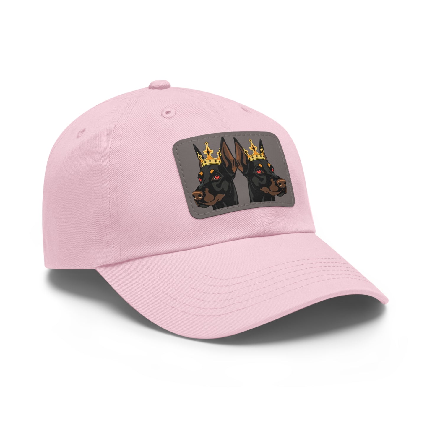 Crown 1 Dad Hat with Leather Patch (Rectangle)