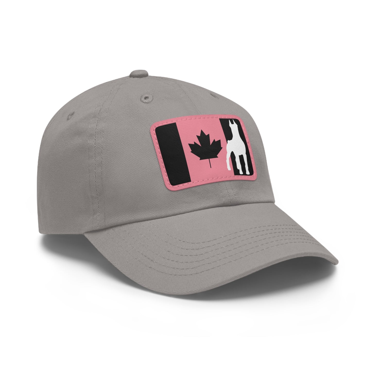 Doberman Protect Canada 1 Dad Hat with Leather Patch (Rectangle)