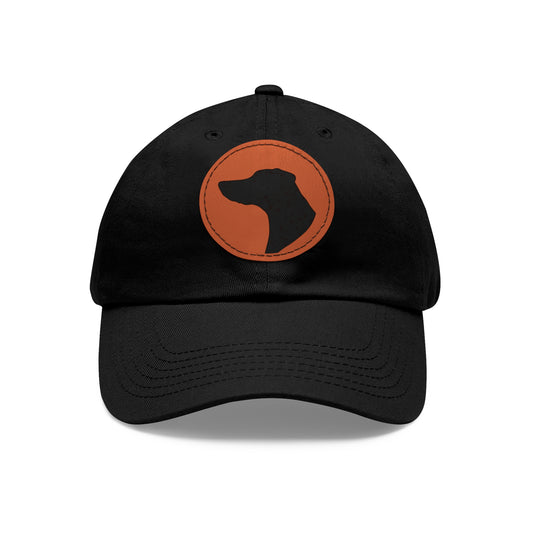 N 7 Dad Hat with Leather Patch (Round)