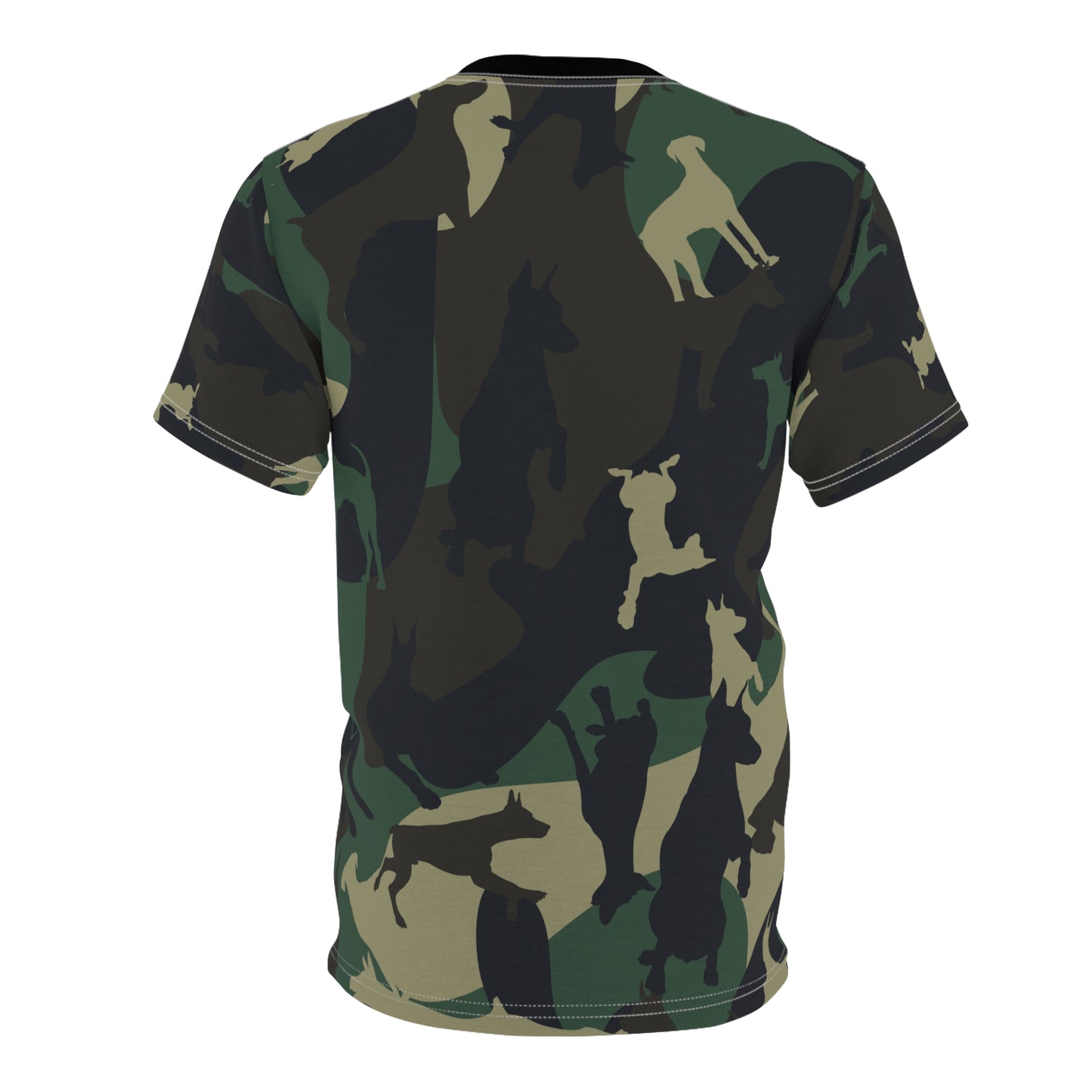 Doberman Camo Patter 1 Unisex Cut & Sew Tee (AOP)