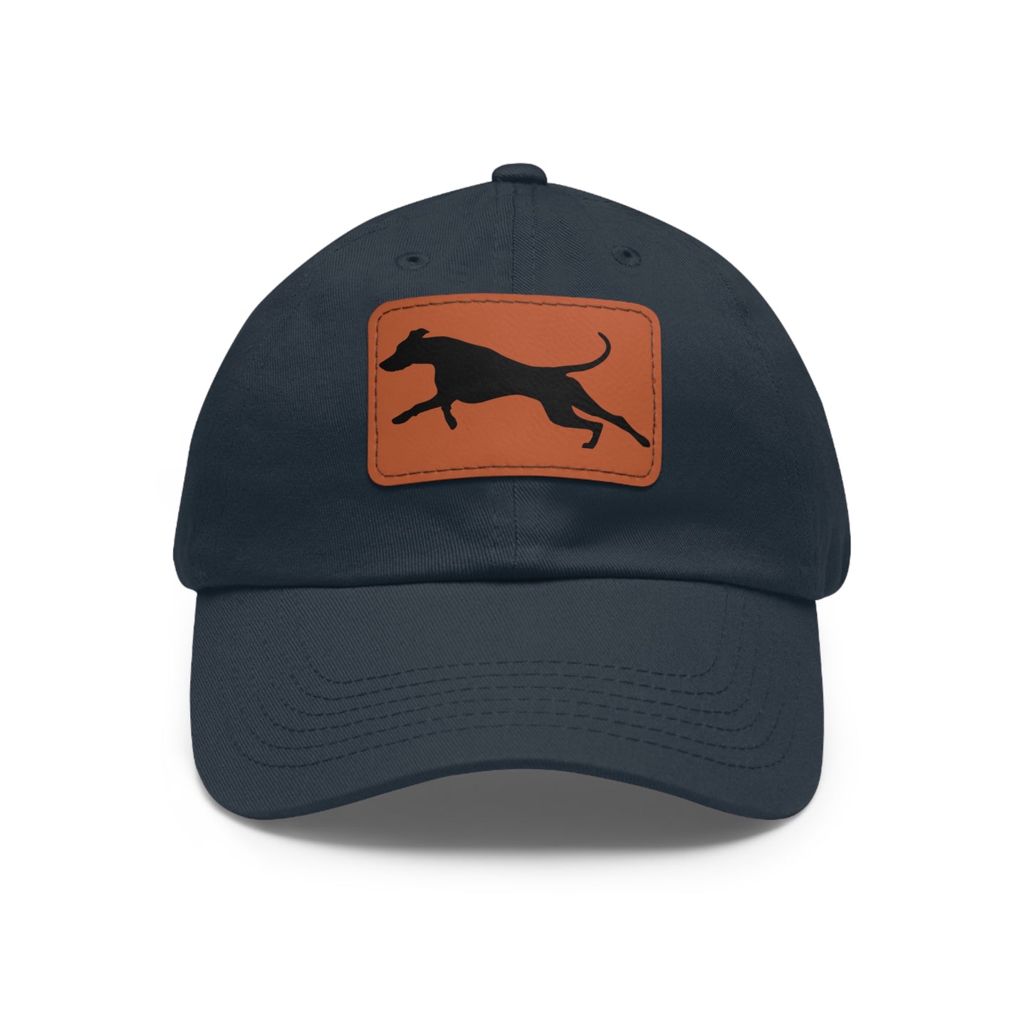 Run 1 Dad Hat with Leather Patch (Rectangle)