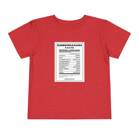 Dobermann Facts 1 Toddler Short Sleeve Tee