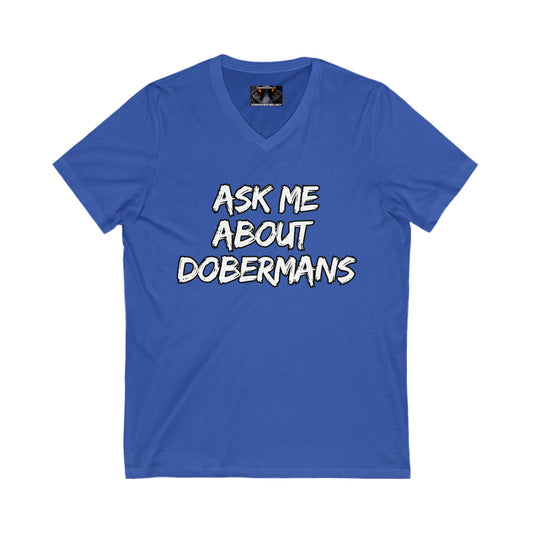 Adopt 1 Private Label Unisex Jersey Short Sleeve V-Neck Tee