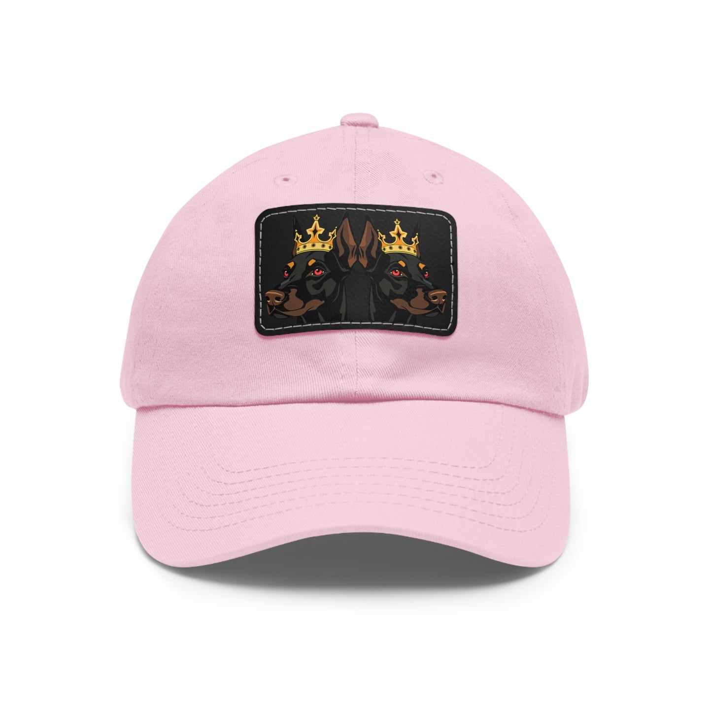 Crown 1 Dad Hat with Leather Patch (Rectangle)