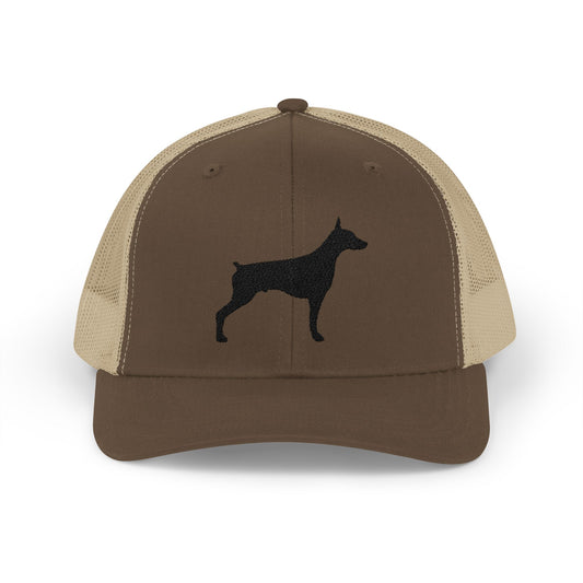 Doberman 2 Silhouette Snapback Trucker Cap